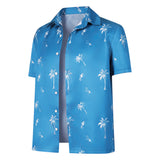 Cosplay Costume Jason Duval GTA(2026) Jeu Cosplay Chemise Hawaïenne Bleue Homme