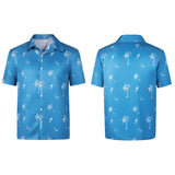 Cosplay Costume Jason Duval GTA(2026) Jeu Cosplay Chemise Hawaïenne Bleue Homme