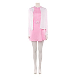 Cosplay Costume Jenny The Rocky Horror Picture Show Film Cosplay Robe Rose+Veste Blanche Femme