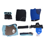 Cosplay Costume Jett Valorant Jeu Cosplay Tenue Noire et Bleue Femme