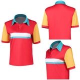 Cosplay Costume Jo Forgotten Island(2026) Film Cosplay Polo Rouge Femme