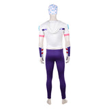 Cosplay Costume Johnny Joestar JoJo‘s Bizarre Adventure 7(2026) Anime Cosplay Tenue Blanche et Violette Homme