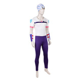 Cosplay Costume Johnny Joestar JoJo‘s Bizarre Adventure 7(2026) Anime Cosplay Tenue Blanche et Violette Homme
