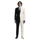  Cosplay Costume Joker Batman Film Cosplay Tenue Noire et Blanche Homme