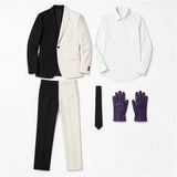  Cosplay Costume Joker Batman Film Cosplay Tenue Noire et Blanche Homme