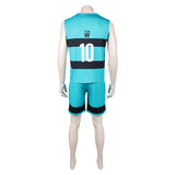 Cosplay Costume Junichi Wanima Blue Lock Live Action(2026) Film Cosplay Team W Uniforme Vert Homme