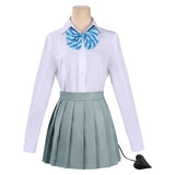 Cosplay Costume Kanan Takakiyo Kanan-sama Is Easy as Hell(2026) Anime Tenue Bleue et Blanche Femme