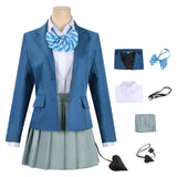 Cosplay Costume Kanan Takakiyo Kanan-sama Is Easy as Hell(2026) Anime Tenue Bleue et Blanche Femme