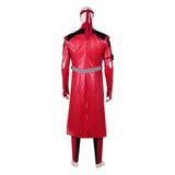 Cosplay Costume Kenshi Takahashi Mortal Kombat 2(2026) Film Cosplay Tenue Rouge et Noire de Cuir Homme