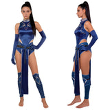 Cosplay Costume Kitana Mortal Kombat 2(2026) Film Cosplay Combinaison Bleue Femme Ver.2
