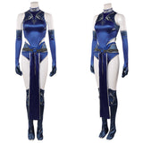 Cosplay Costume Kitana Mortal Kombat Film Cosplay Tenue Bleue Femme