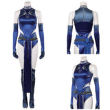 Cosplay Costume Kitana Mortal Kombat Film Cosplay Tenue Bleue Femme