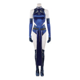 Cosplay Costume Kitana Mortal Kombat Film Cosplay Tenue Bleue Femme