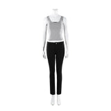 Cosplay Costume Lara Croft Tomb Raider Jeu Cosplay Tenue Noire et Grise Femme