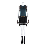 Cosplay Costume Lara Croft Tomb Raider Live Action(2026) TV Cosplay Tenue Noire et Bleue Femme