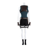 Cosplay Costume Lara Croft Tomb Raider Live Action(2026) TV Cosplay Tenue Noire et Bleue Femme