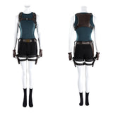 Cosplay Costume Lara Croft Tomb Raider Live Action(2026) TV Cosplay Tenue Noire et Bleue Femme
