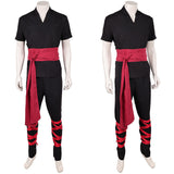 Cosplay Costume Liu Kang Mortal Kombat 2(2026) Film Cosplay Tenue Noire et Rouge Homme