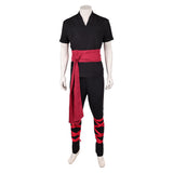 Cosplay Costume Liu Kang Mortal Kombat 2(2026) Film Cosplay Tenue Noire et Rouge Homme