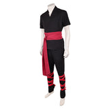 Cosplay Costume Liu Kang Mortal Kombat 2(2026) Film Cosplay Tenue Noire et Rouge Homme