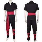 Cosplay Costume Liu Kang Mortal Kombat 2(2026) Film Cosplay Tenue Noire et Rouge Homme
