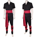 Cosplay Costume Liu Kang Mortal Kombat 2(2026) Film Cosplay Tenue Noire et Rouge Homme