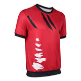 Cosplay Costume Luffy One Piece Live Action 2(2026) TV Cosplay T-shirt Rouge et Noire Homme