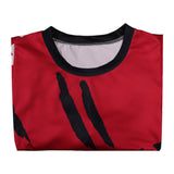 Cosplay Costume Luffy One Piece Live Action 2(2026) TV Cosplay T-shirt Rouge et Noire Homme