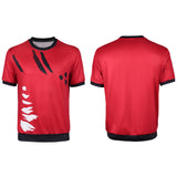 Cosplay Costume Luffy One Piece Live Action 2(2026) TV Cosplay T-shirt Rouge et Noire Homme
