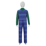 Cosplay Costume Luigi The Super Mario Galaxy Movie(2026) Fillm Cosplay Tenue Bleue et Verte Enfant