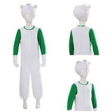 Cosplay Costume Luigi The Super Mario Galaxy Movie(2026) Film Cosplay Tenue Blanche et Verte Enfant