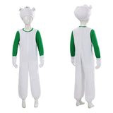 Cosplay Costume Luigi The Super Mario Galaxy Movie(2026) Film Cosplay Tenue Blanche et Verte Enfant