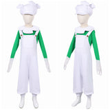 Cosplay Costume Luigi The Super Mario Galaxy Movie(2026) Film Cosplay Tenue Verte et Blanche Enfant