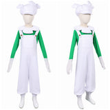 Cosplay Costume Luigi The Super Mario Galaxy Movie(2026) Film Cosplay Tenue Verte et Blanche Enfant