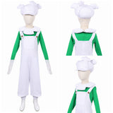 Cosplay Costume Luigi The Super Mario Galaxy Movie(2026) Film Cosplay Tenue Verte et Blanche Enfant
