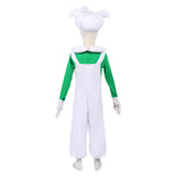 Cosplay Costume Luigi The Super Mario Galaxy Movie(2026) Film Cosplay Tenue Verte et Blanche Enfant