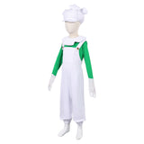 Cosplay Costume Luigi The Super Mario Galaxy Movie(2026) Film Cosplay Tenue Verte et Blanche Enfant