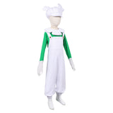 Cosplay Costume Luigi The Super Mario Galaxy Movie(2026) Film Cosplay Tenue Verte et Blanche Enfant