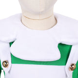 Cosplay Costume Luigi The Super Mario Galaxy Movie(2026) Film Cosplay Tenue Verte et Blanche Enfant