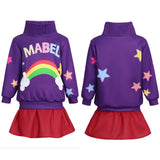 Cosplay Costume Mabel Gravity Falls TV Cosplay Tenue Violette et Rouge Enfant
