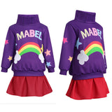 Cosplay Costume Mabel Gravity Falls TV Cosplay Tenue Violette et Rouge Enfant