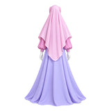 Cosplay Costume Maid Marian Robin des Bois(1973) Film Cosplay Robe Violette+Foulard Rose Femme