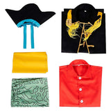 Cosplay Costume Marshall D. Teach One Piece Live Action 2(2026) TV Cosplay Tenue Noire et Rouge Homme
