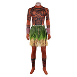 Cosplay Costume Maui Vaiana La Légende du Bout du Monde(2026) Film Cosplay Combinaison Imprimée Tatouage+Tablier Homme
