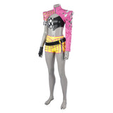 Cosplay Costume Mina Key Dead by Daylight Jeu Cosplay Tenue Jaune et Rose Femme