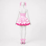 Cosplay Costume Mizi Alien Stage(2026) TV Cosplay Robe Rose Femme