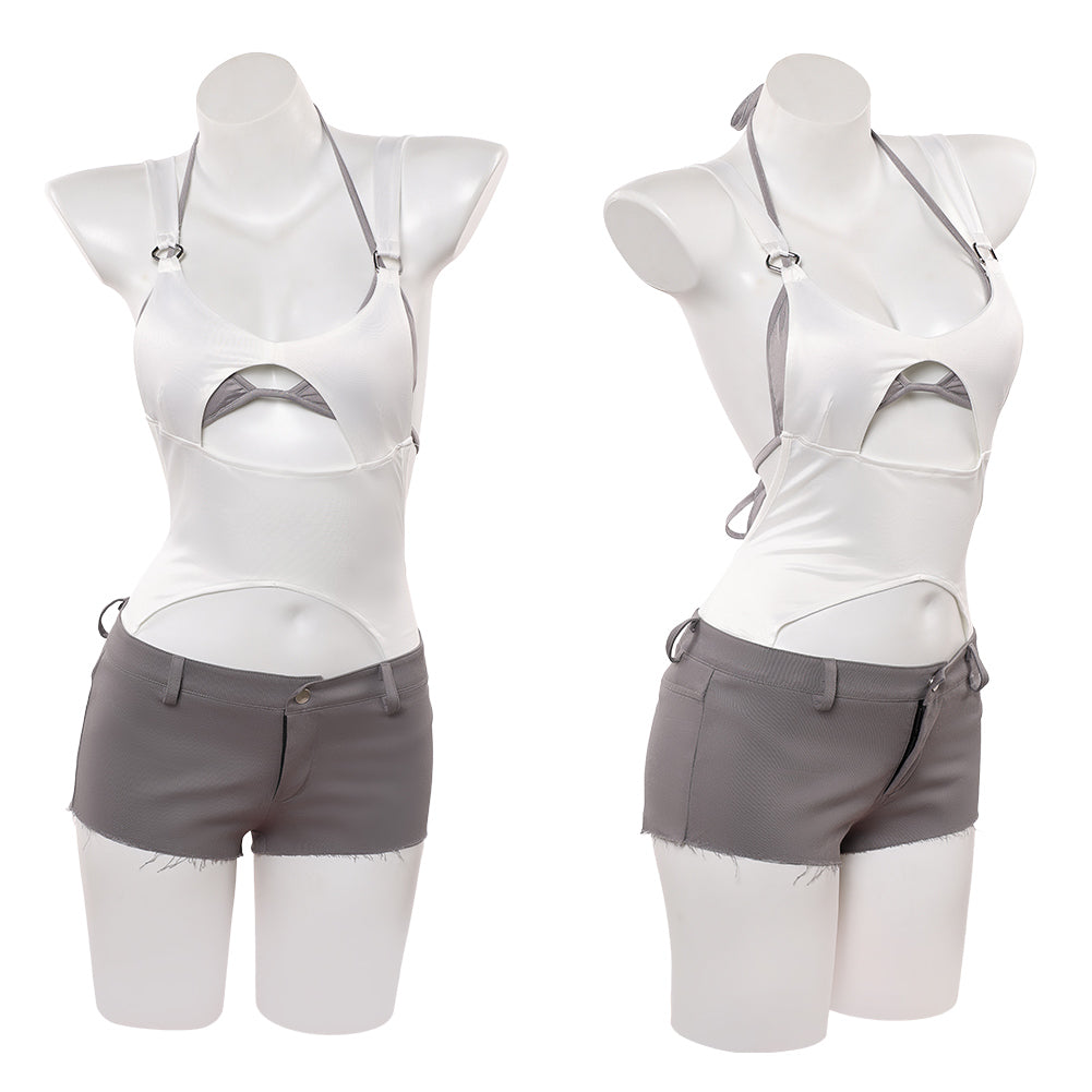 Cosplay Costume Mizi Alien Stage(2026) TV Cosplay Top Blanc+Short Femme