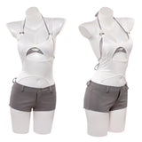 Cosplay Costume Mizi Alien Stage(2026) TV Cosplay Top Blanc+Short Femme
