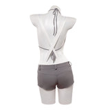 Cosplay Costume Mizi Alien Stage(2026) TV Cosplay Top Blanc+Short Femme