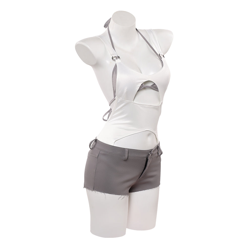Cosplay Costume Mizi Alien Stage(2026) TV Cosplay Top Blanc+Short Femme
